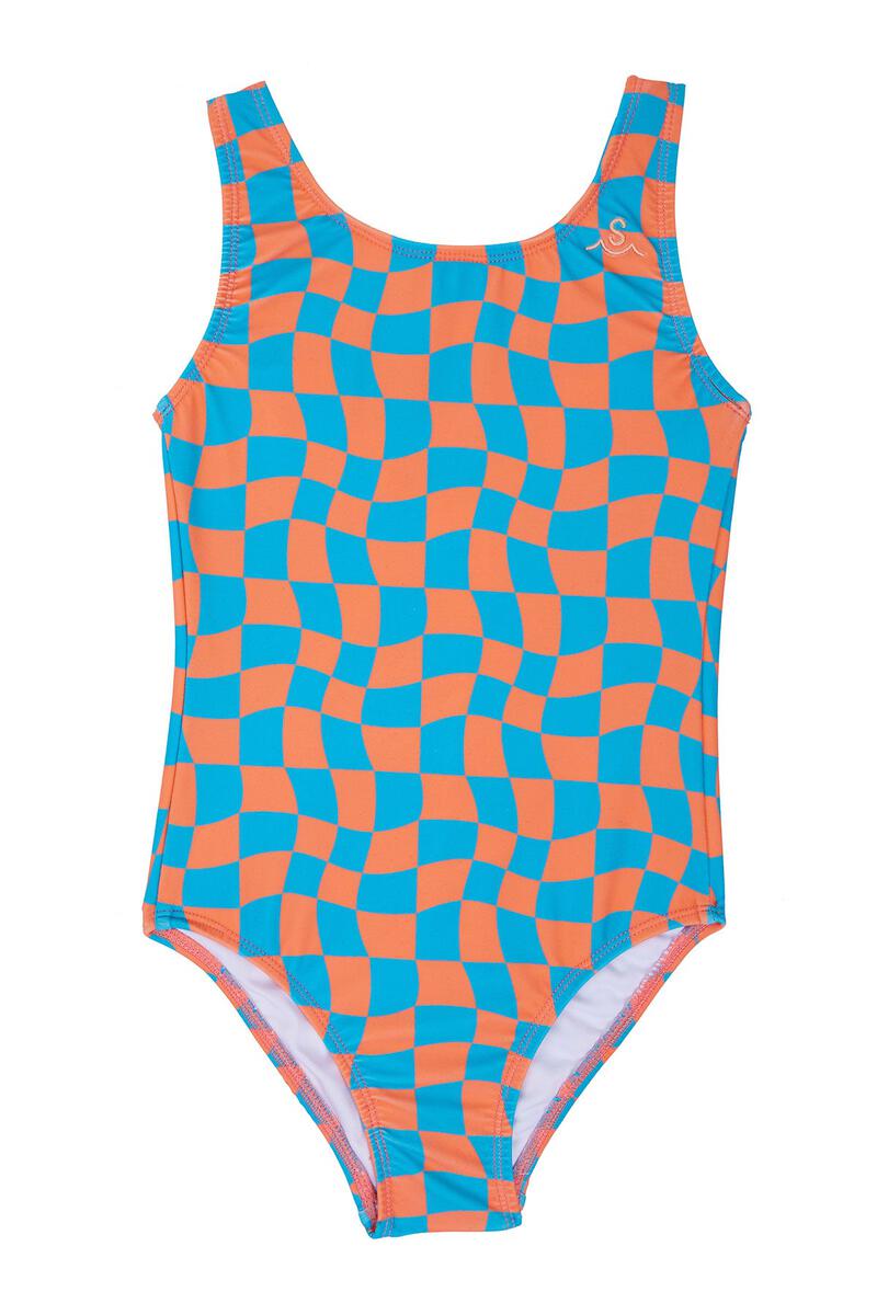 Seaesta Surf Wavy Checks Swimsuit | Coral