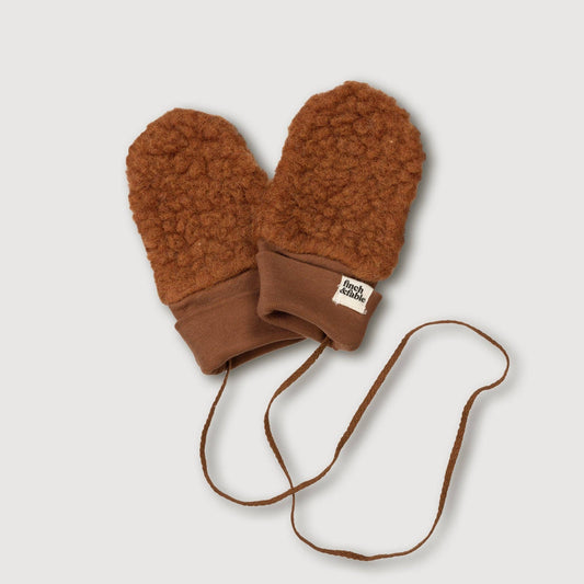 Finch & Fable Wool Sherpa Mittens | Chestnut