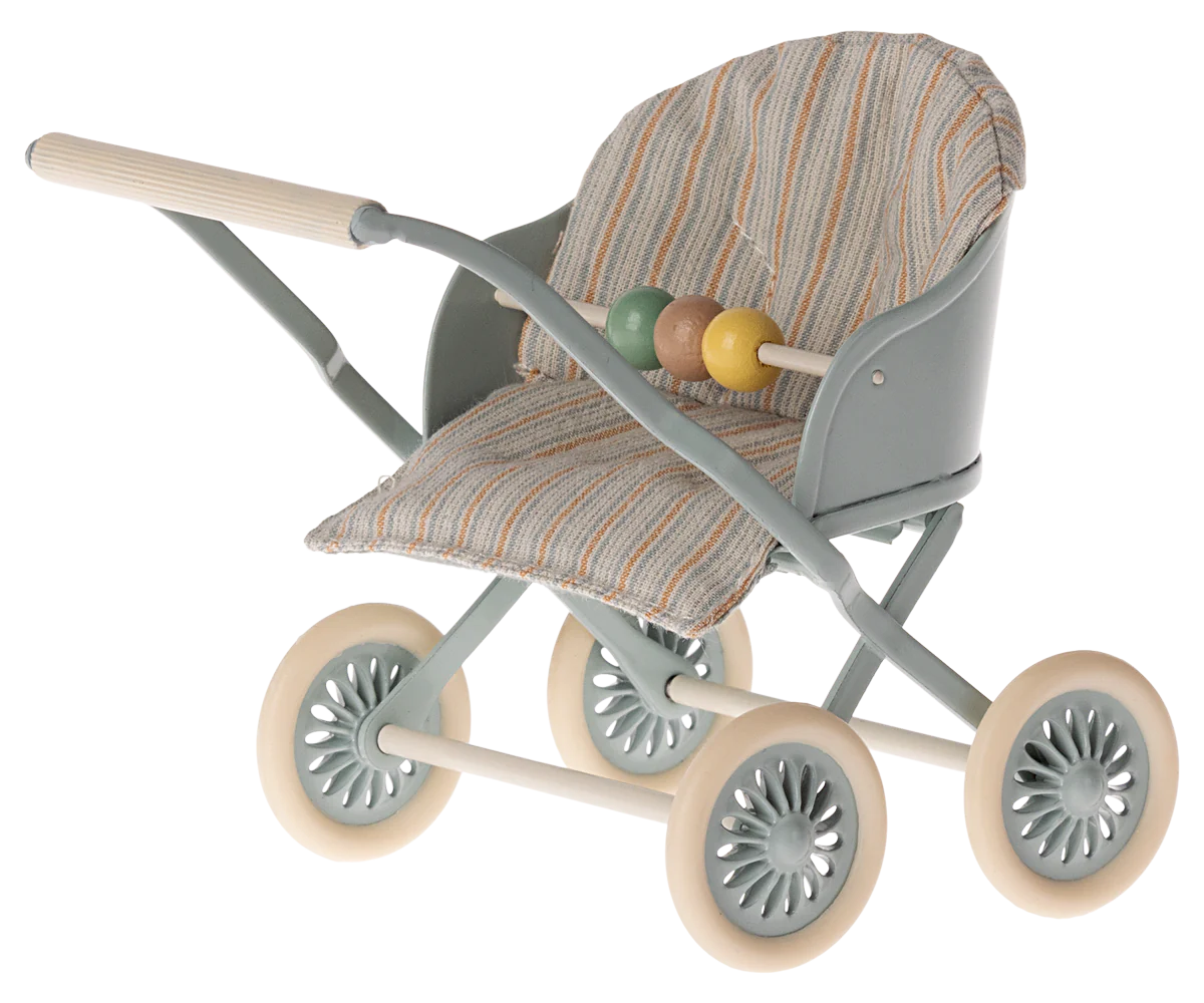 Maileg Baby Mice Stroller | Blue