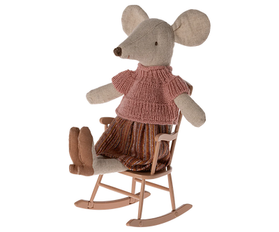 Maileg Mouse Rocking Chair | Dark Powder