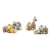 Construction Vehicle Wooden Wind-Up Trucks