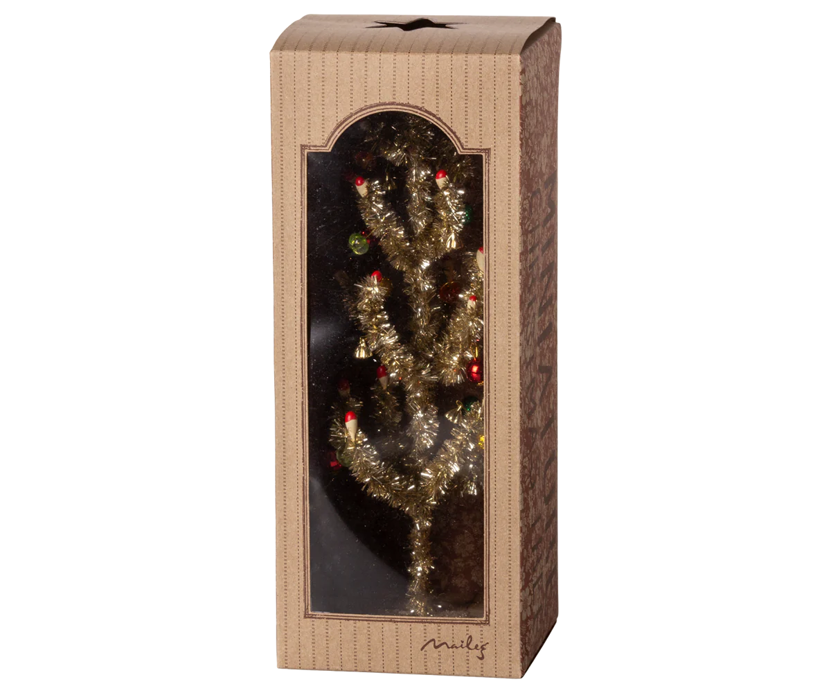 Maileg Christmas Tree | Gold, Red + Green