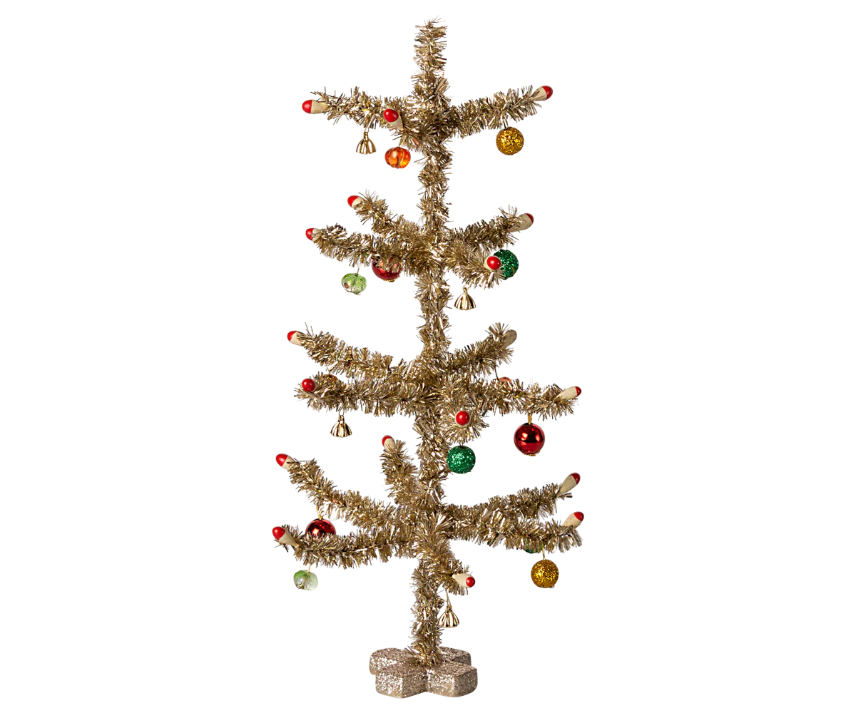 Maileg Christmas Tree | Gold, Red + Green