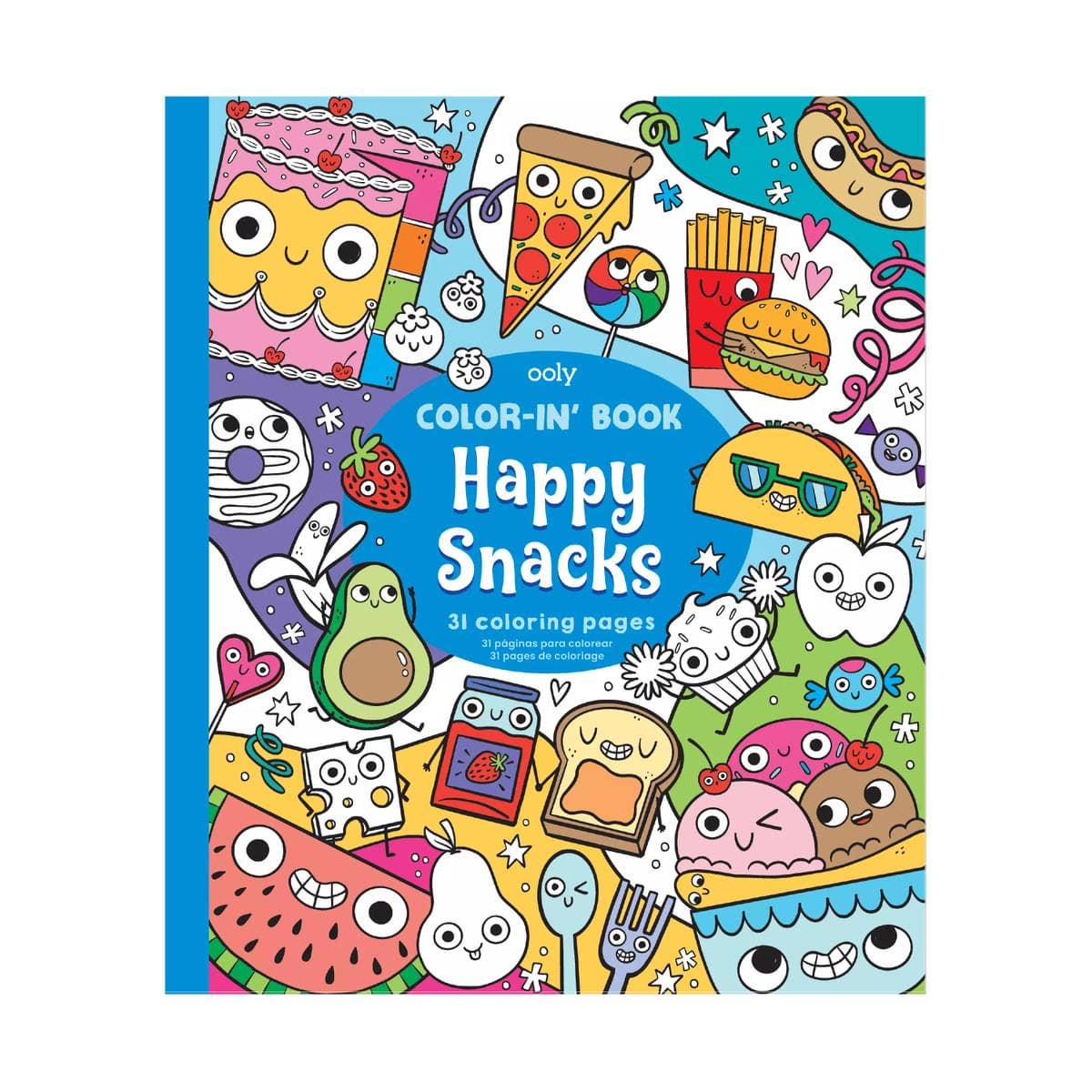 OOLY Color-in&#39; Book: Happy Snacks Coloring Book