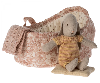 Maileg Bunny in a Carry Cot | Assorted Colors