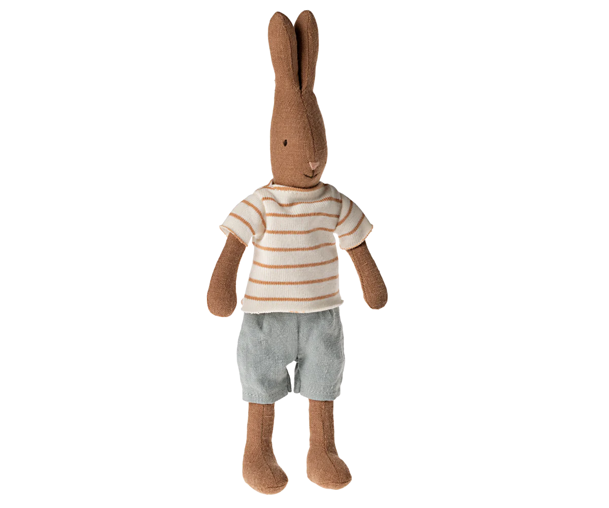 Maileg Chocolate Brown Rabbit | Striped