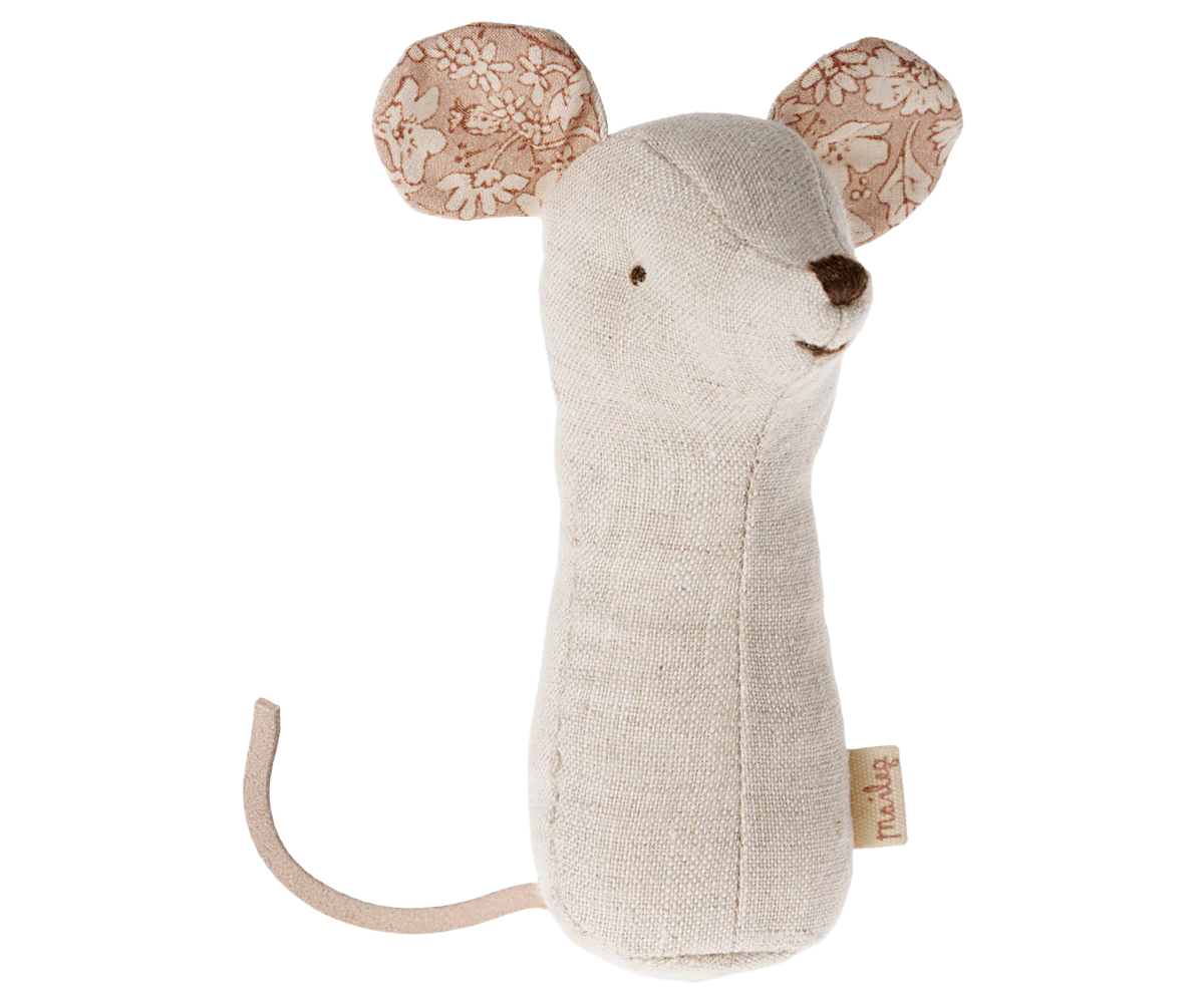 Maileg Lullaby Friend Rattles | Natural Mouse