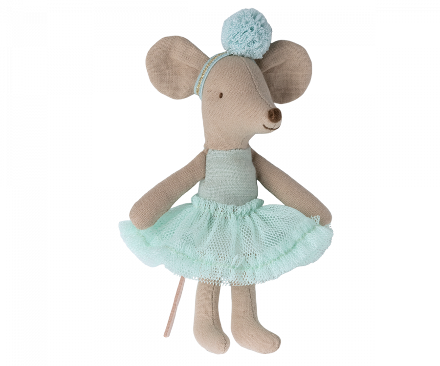 Maileg Little Sister Ballerina Mouse | Light Mint