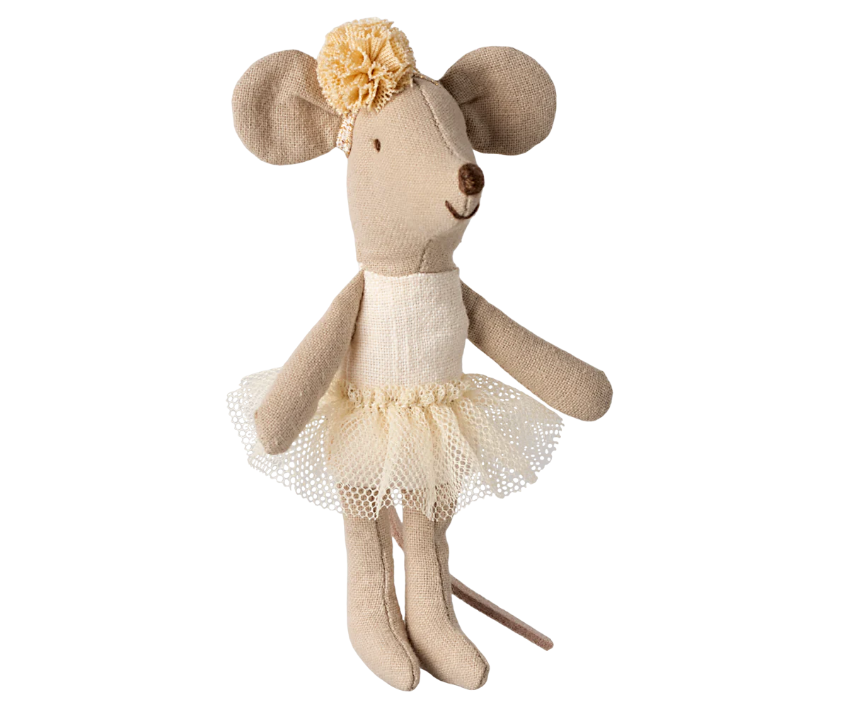 Maileg Little Sister Ballerina Mouse | Off White