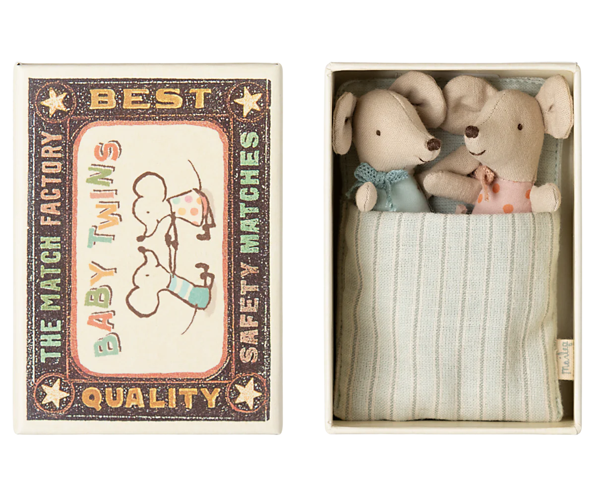 Maileg Baby Twins in Matchbox