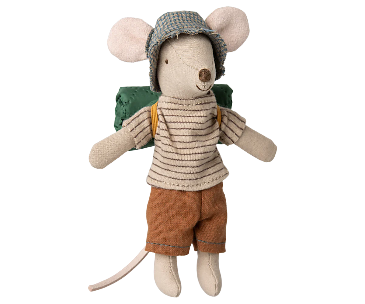 Maileg Big Brother Hiker Mouse | Stripes