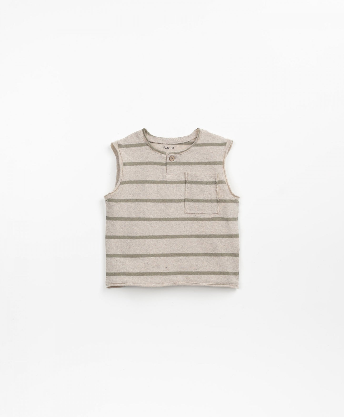 Play Up Sleeveless Striped Tee | Green Stripes