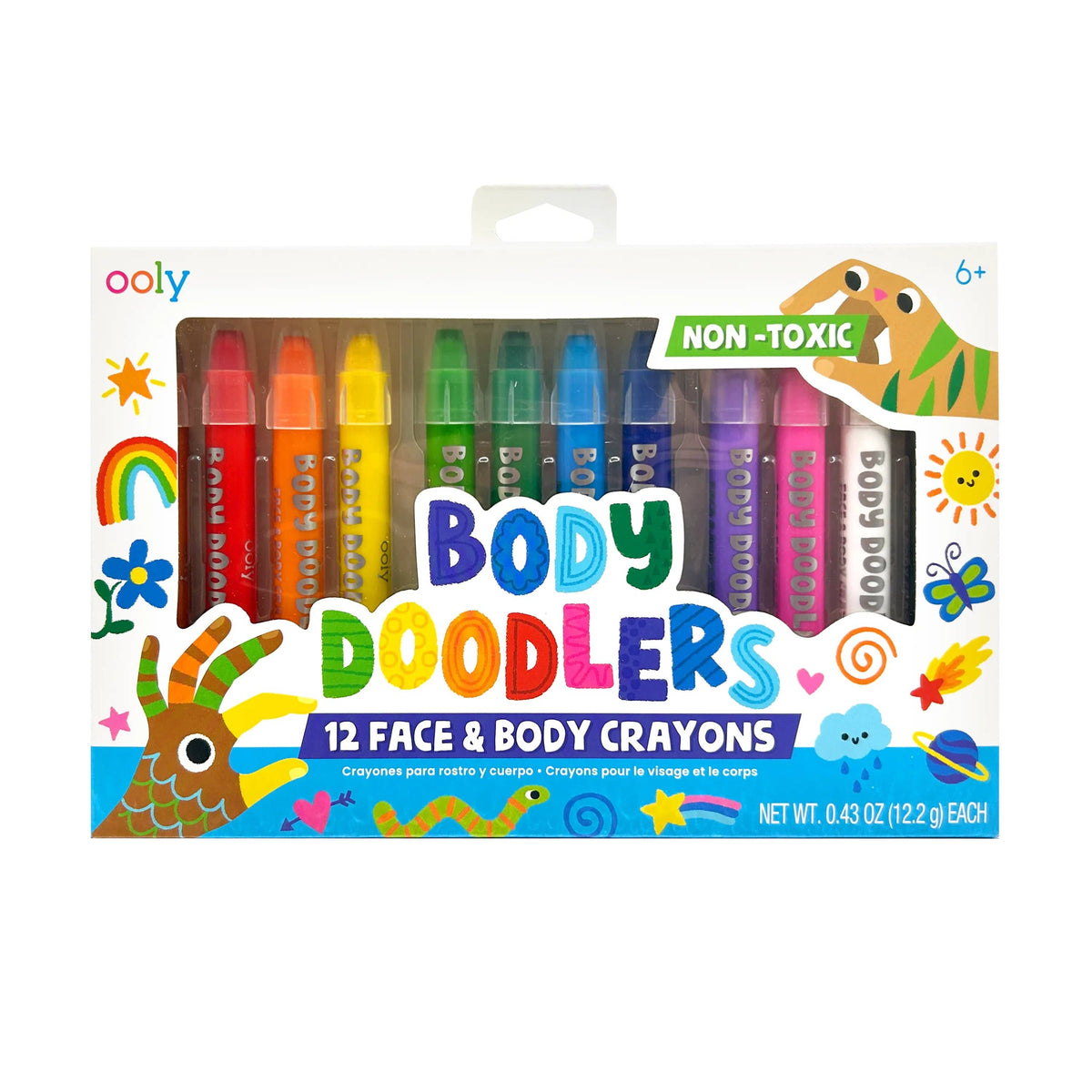 OOLY Body Doodlers Face &amp; Body Crayons