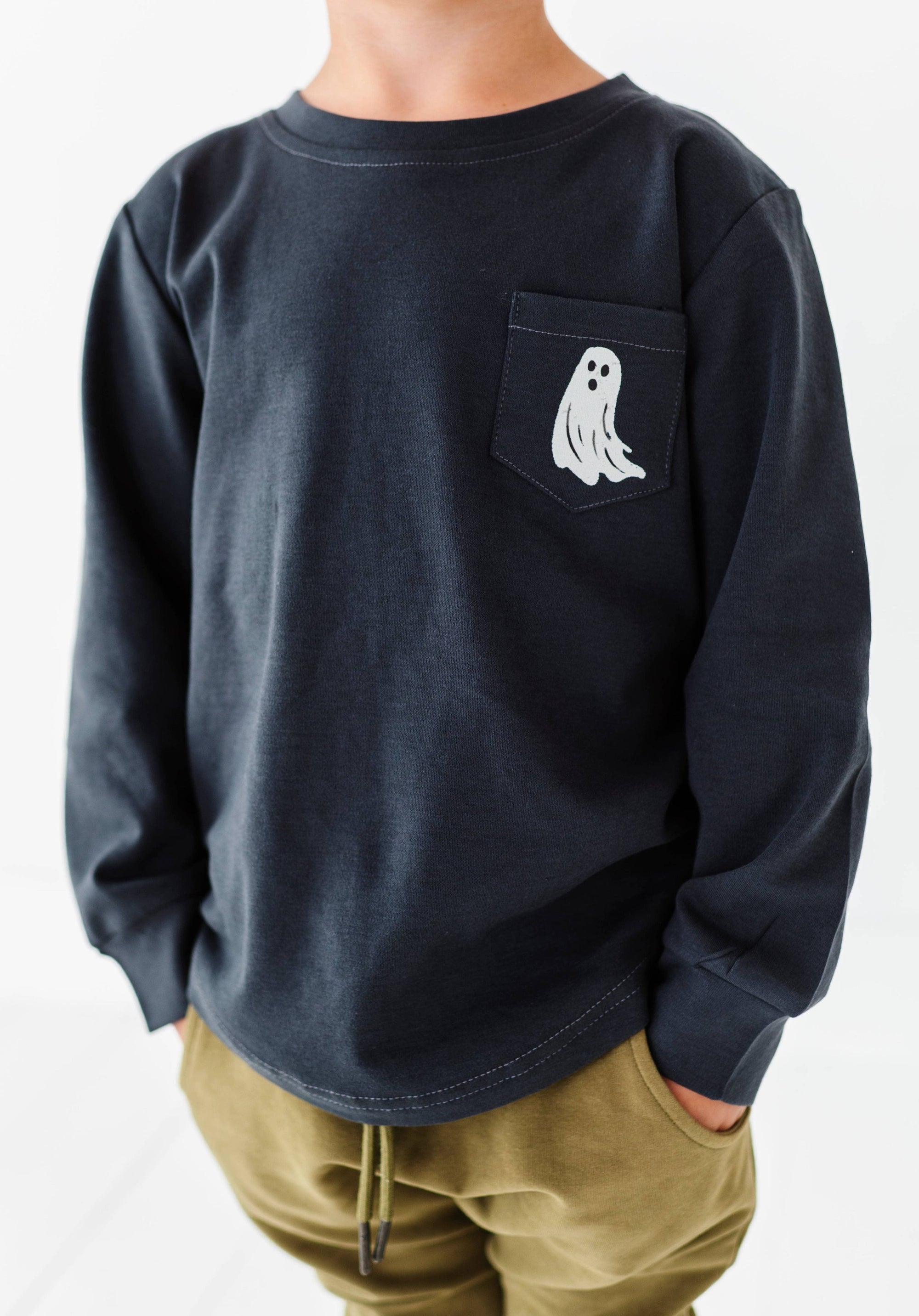 Pocket Ghost Long Sleeve Tee