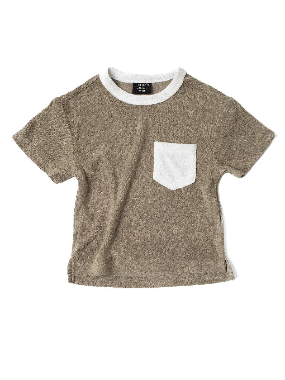 Little Bipsy Terry Cloth Tee | Khaki Green