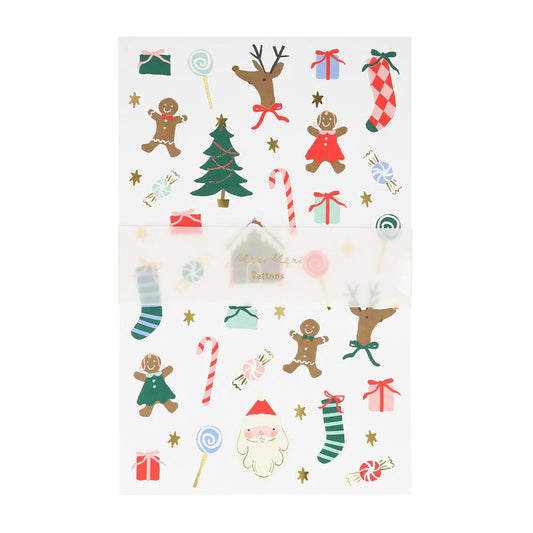 Meri Meri Jolly Christmas Tattoo Sheet