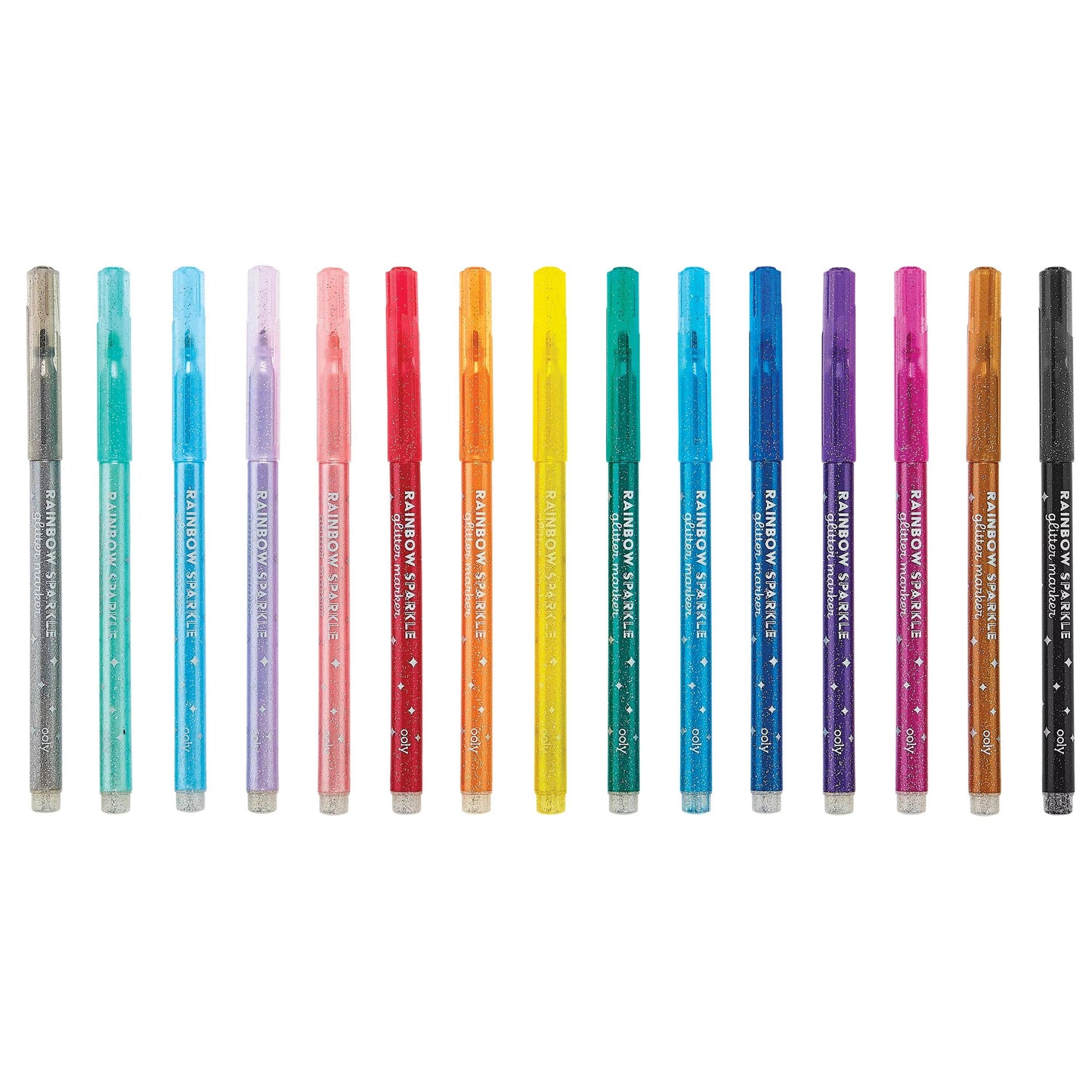 OOLY - Rainbow Sparkle Glitter Markers - Set of 15