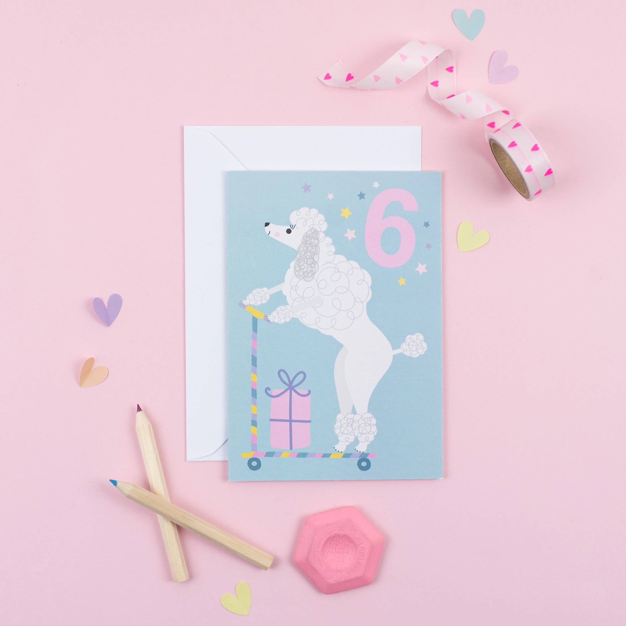 6th Birthday Card | Poodle