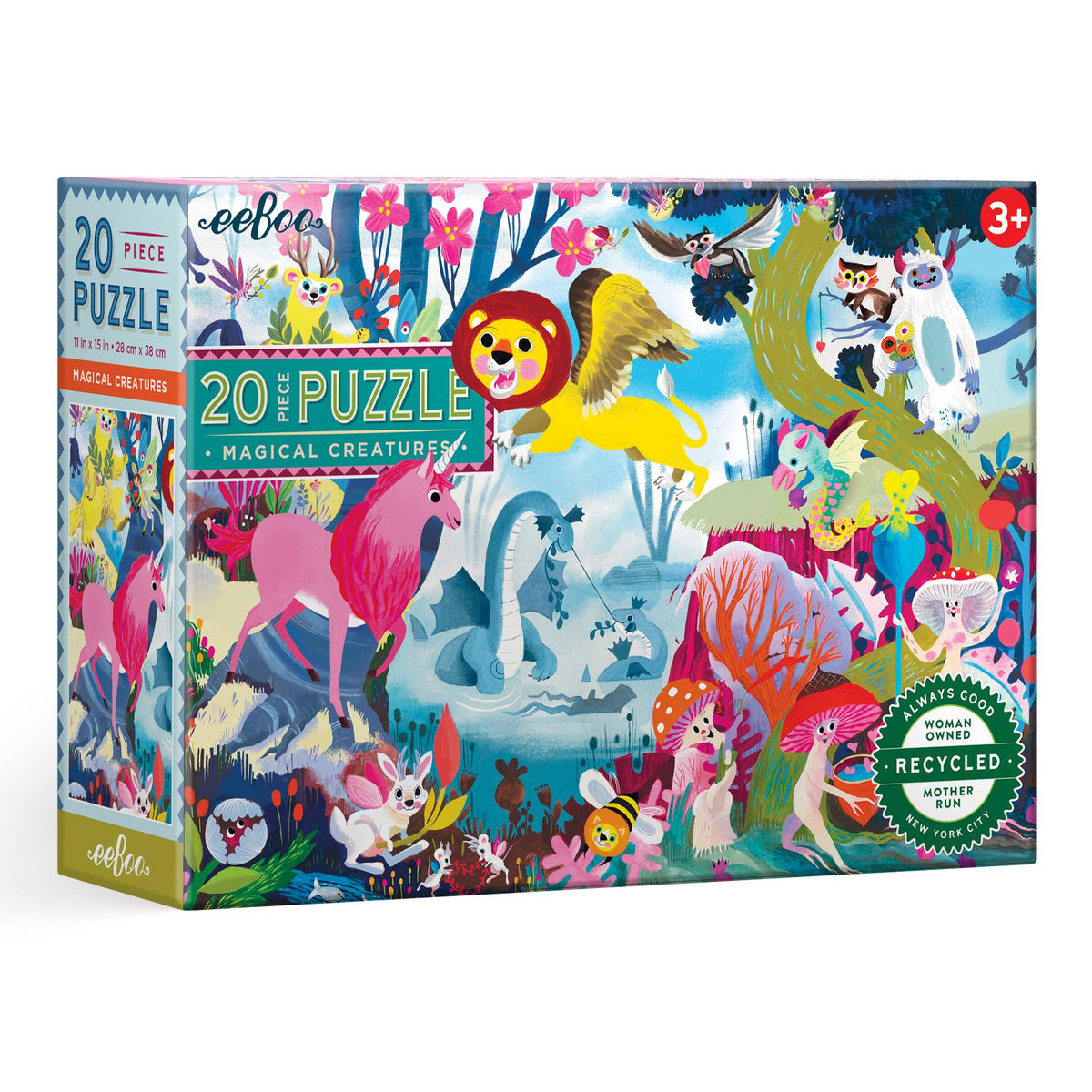 eeBoo Magical Creatures 20 Piece Puzzle