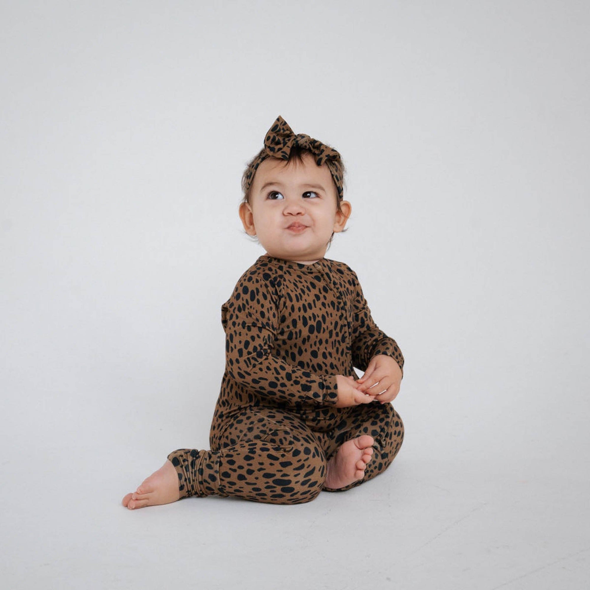 Everyday Leisure Bamboo Zip Romper | Cheetah