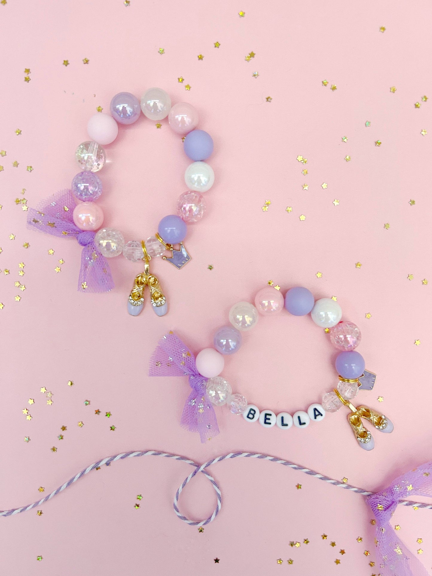 The Rainbow Mermaid - Tiny Dancer Ballet Shoes Charm Bracelet 