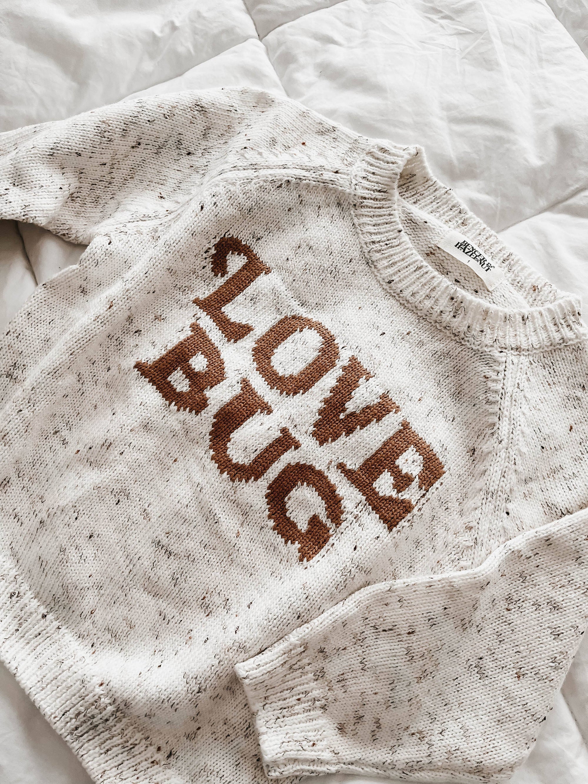 Bencer & Hazelnut Love Bug Knit Jumper | Oatmeal