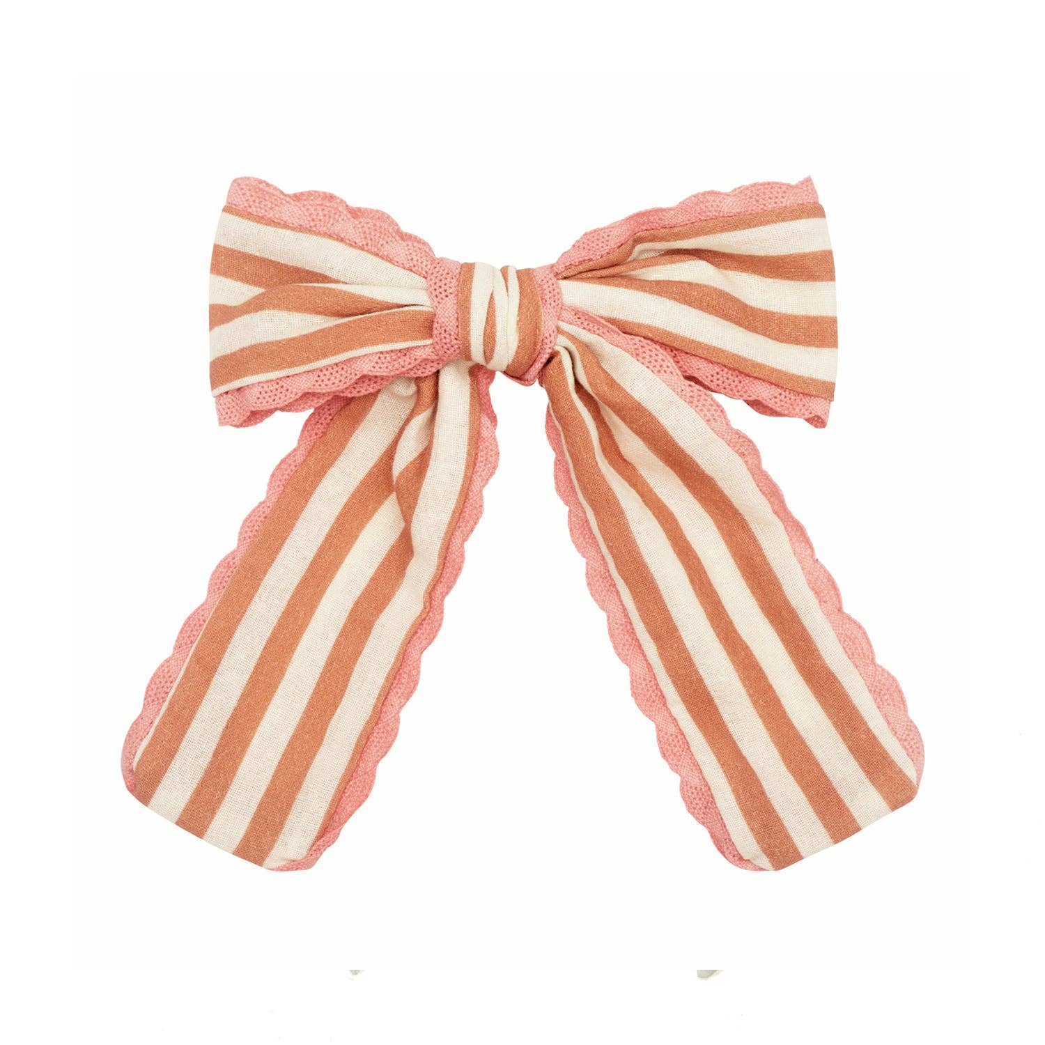 Rockahula Kids Stripy Scallop Long Bow Clip