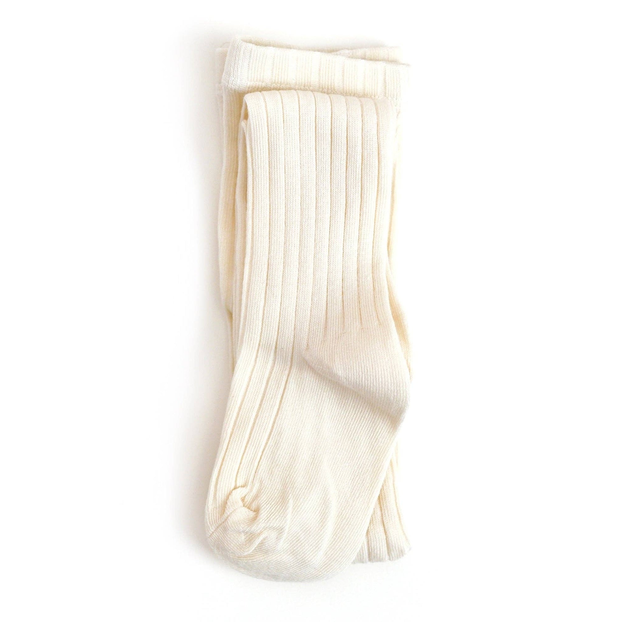 Little Stocking Co. Ribbed Knit Tights | Ivory