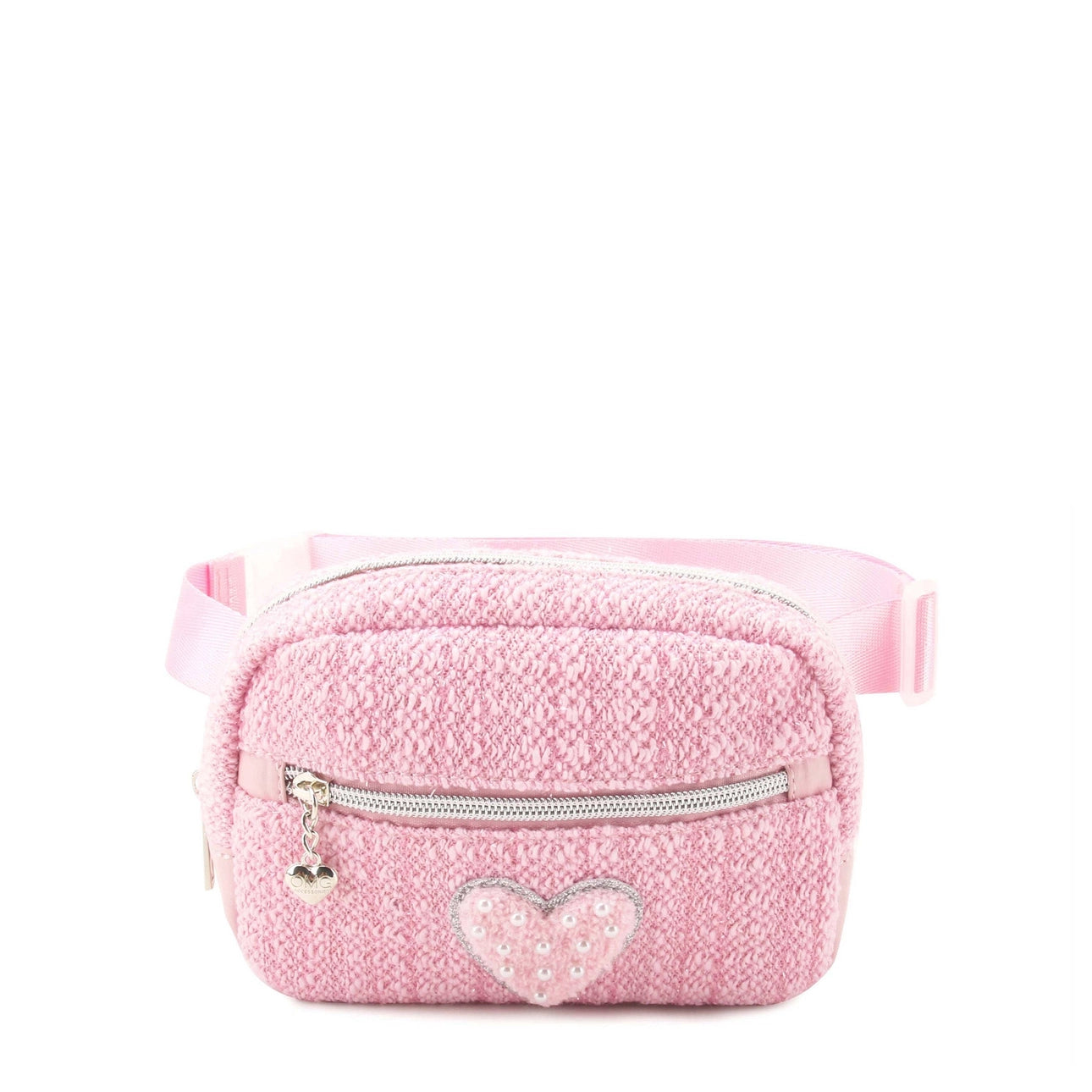 OMG Accessories Heart Tweed Fanny Pack