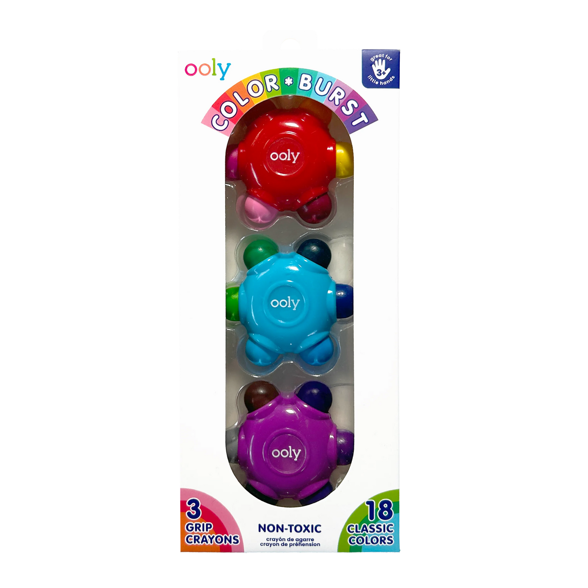 OOLY Color Burst Easy Grip Crayons