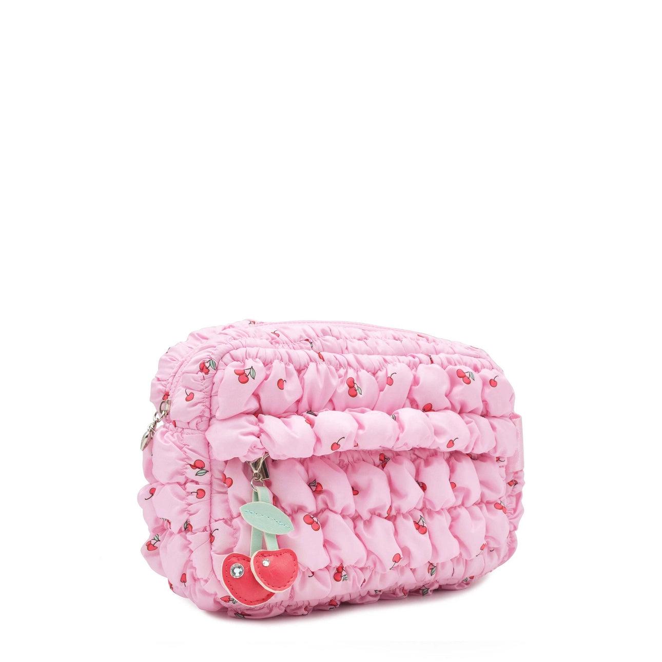 OMG Accessories Cherry Scrunch Pouch | Pink