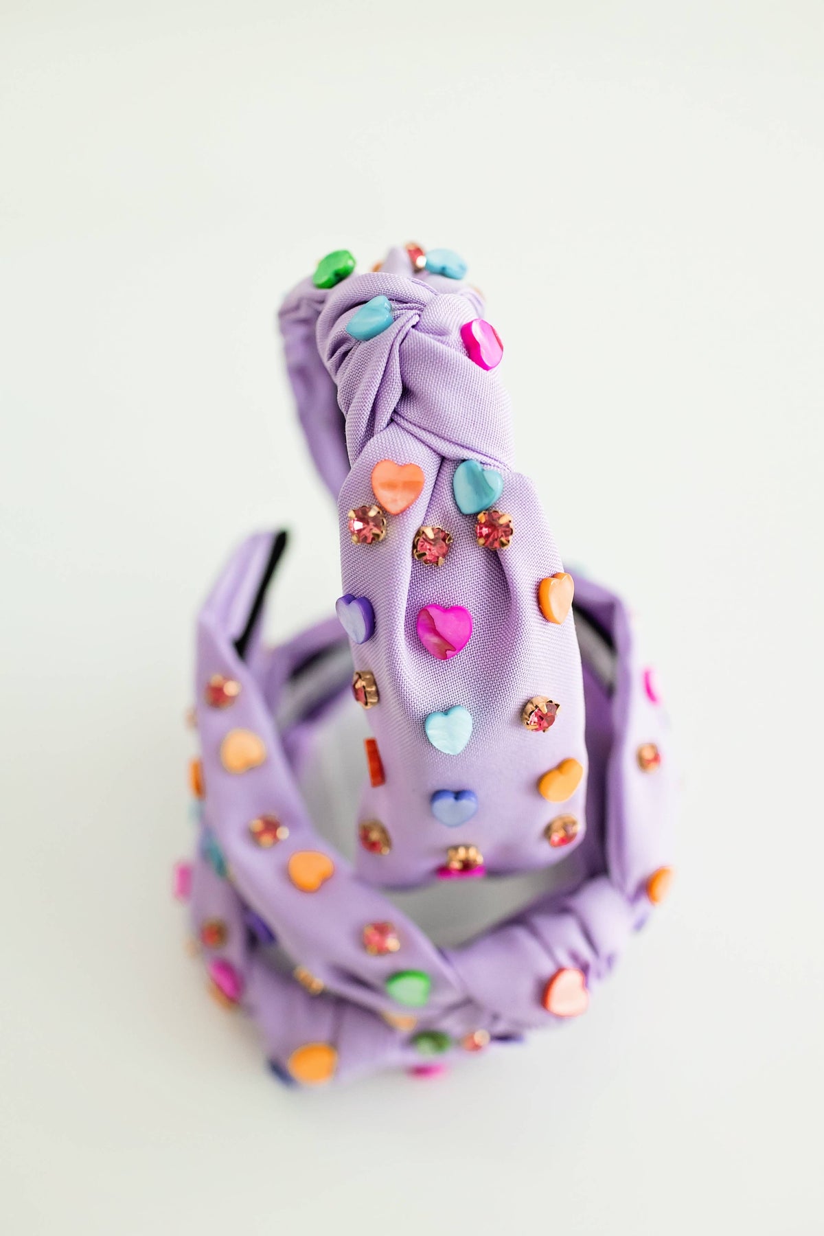 Heart Beaded Headband | Lavender Loveburst