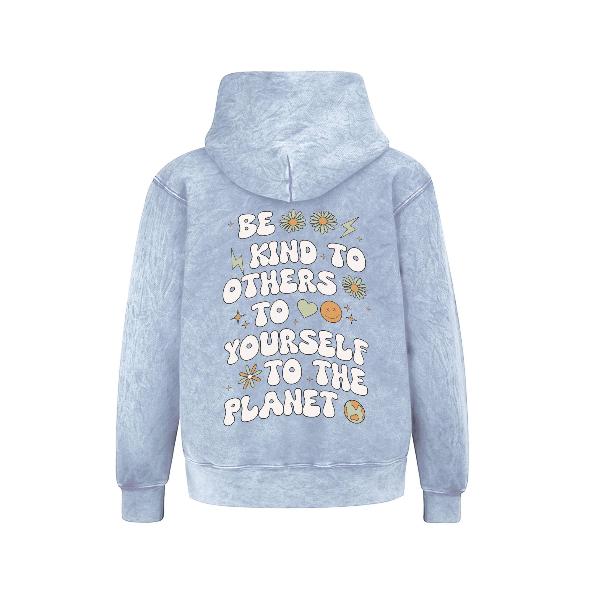 Port 213 Kids Be Kind Hoodie | Washed Blue