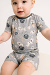 Astronaut Pups Bamboo Shorts Set