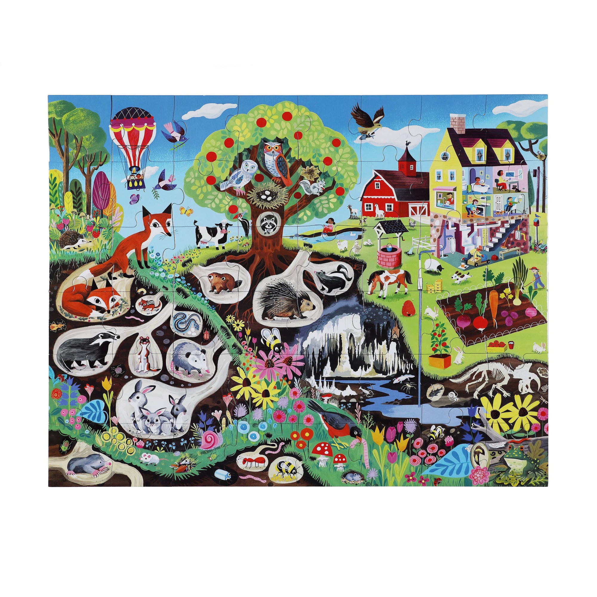 eeBoo Within the Country | 48 Piece Giant Puzzle