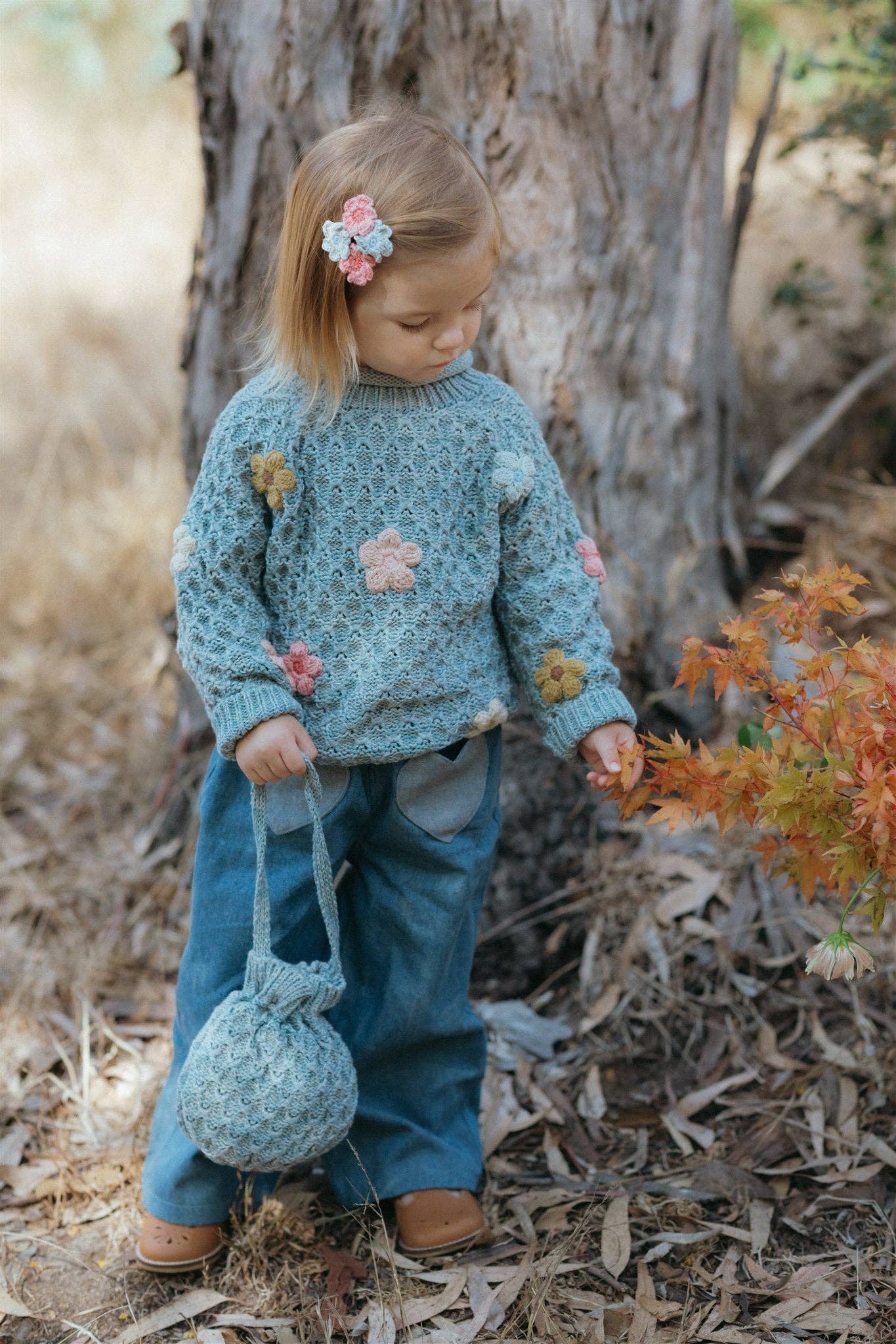 Wild Wawa - Jardin Sweater - Dusty Blue