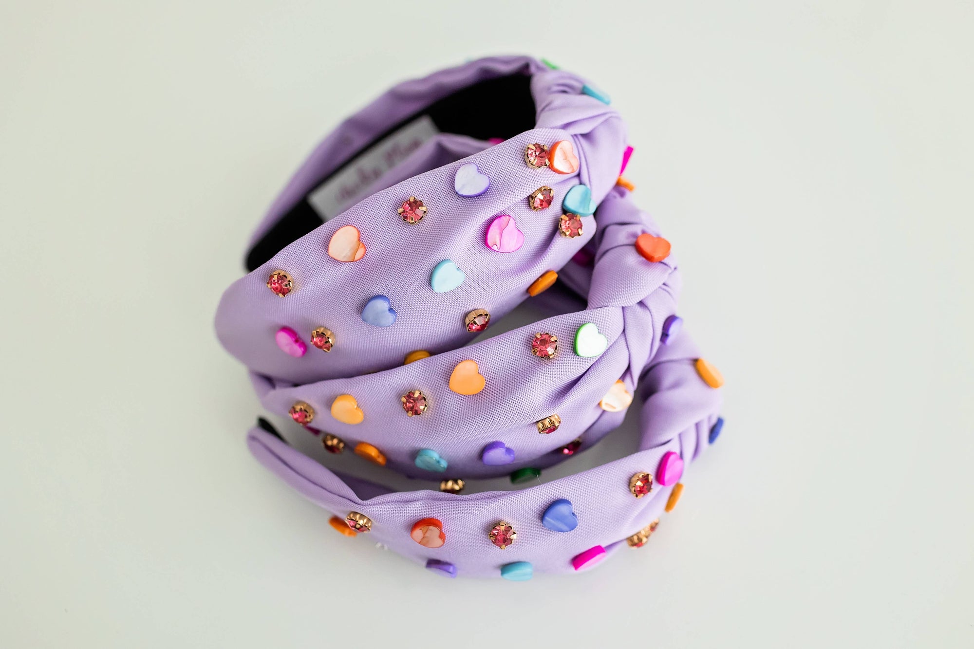 Heart Beaded Headband | Lavender Loveburst