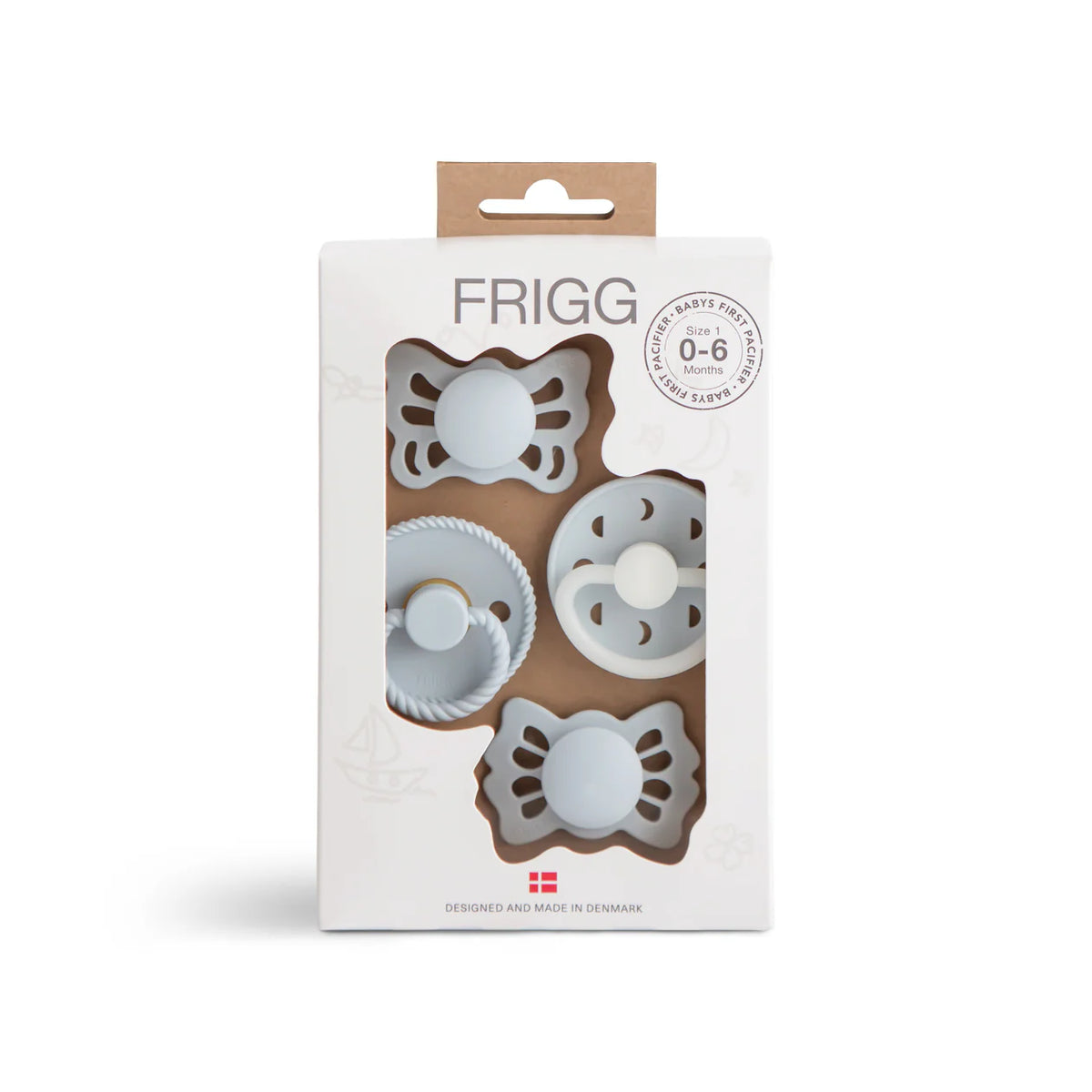 FRIGG Baby&#39;s First Pacifiers Moonlight Sailing | Powder Blue