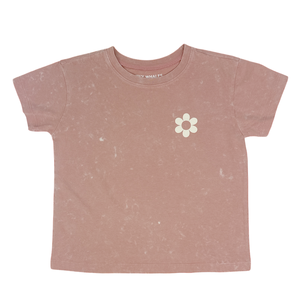 Tiny Whales Bloom Tee | Mineral Rose