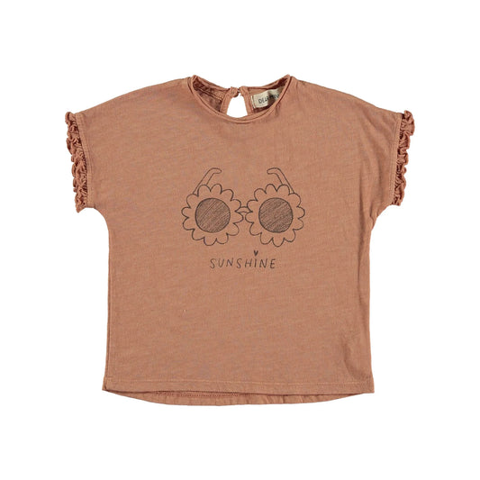 Dear Mini Sunglasses T-Shirt | Salmon