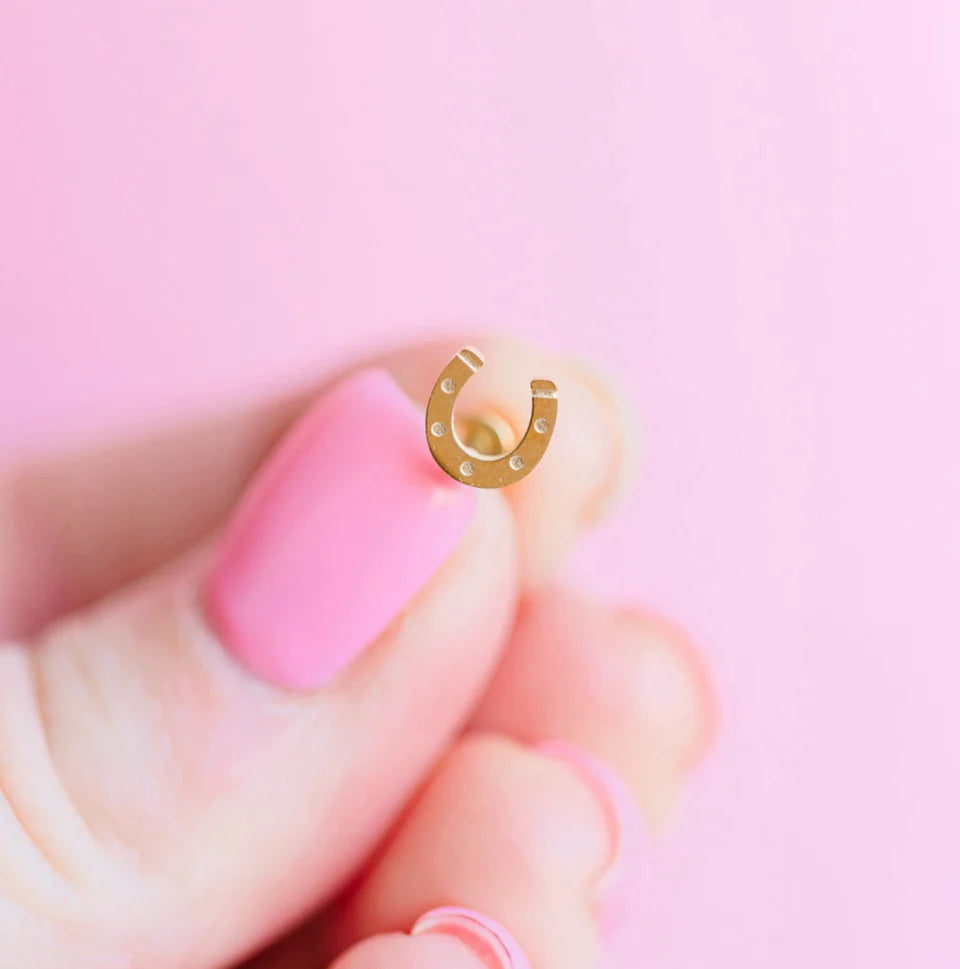 Pierced Co. Lucky You Horseshoe Stud Earring