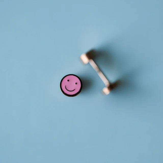 Pierced Co. Tiny Smiley Screw-Back Earrings