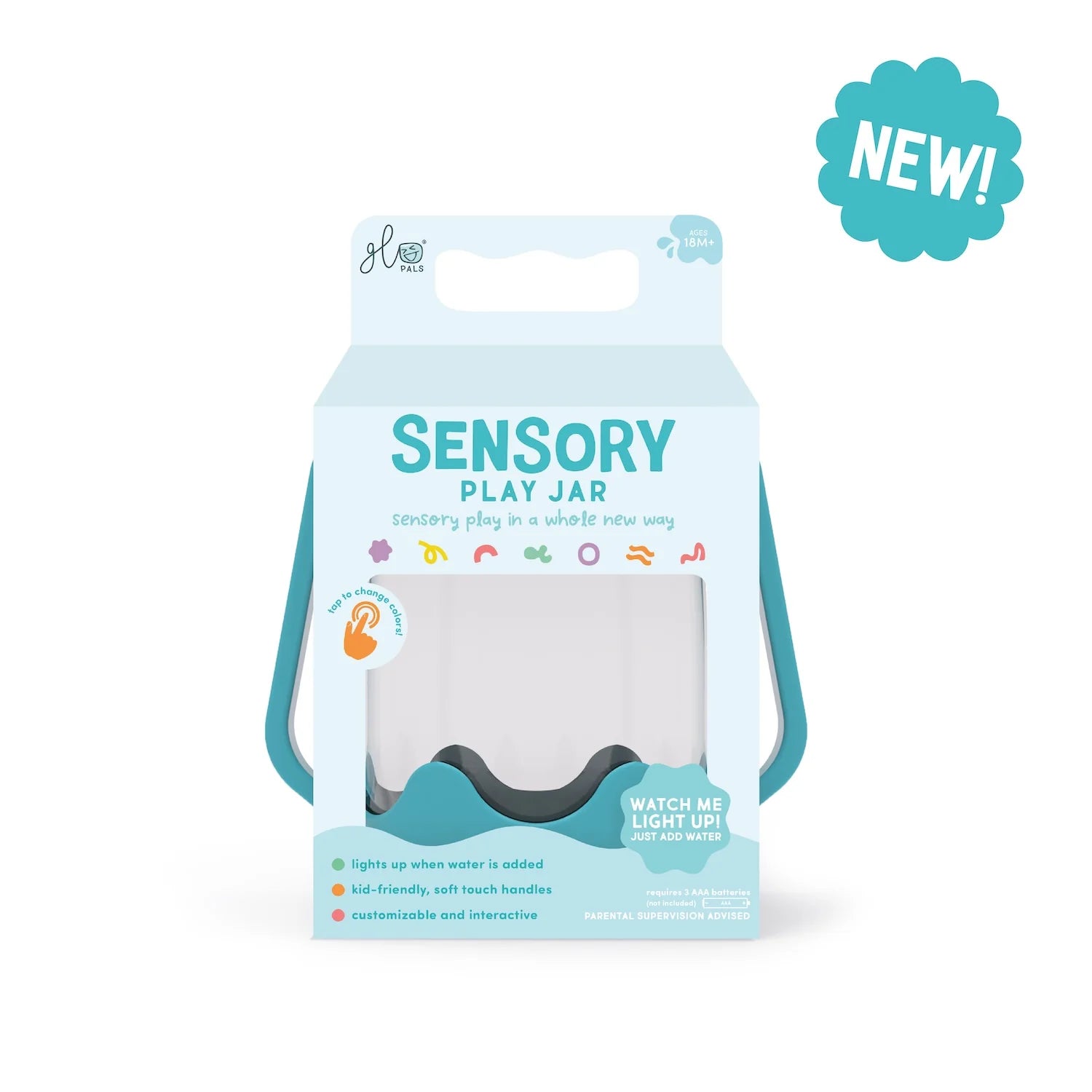 Glo Pals Sensory Play Jar | Blue