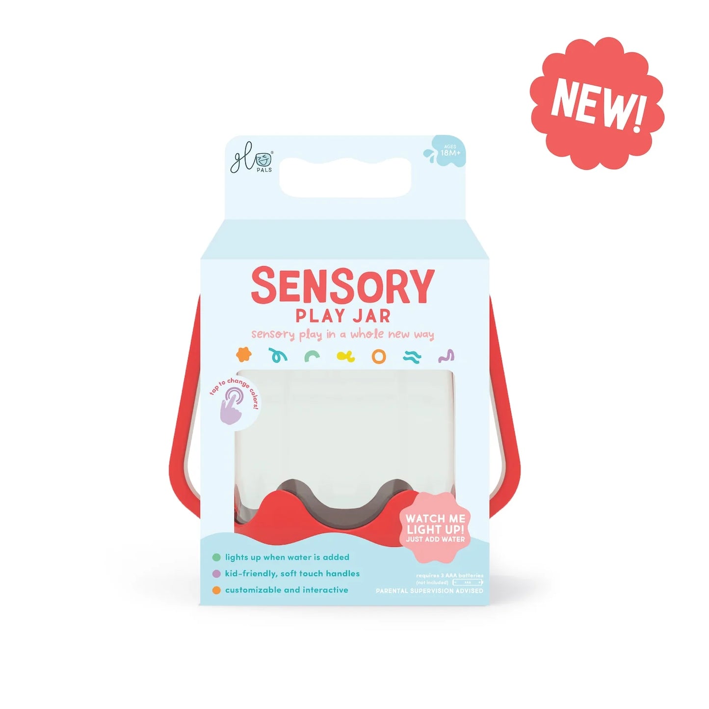 Glo Pals Sensory Play Jar | Coral