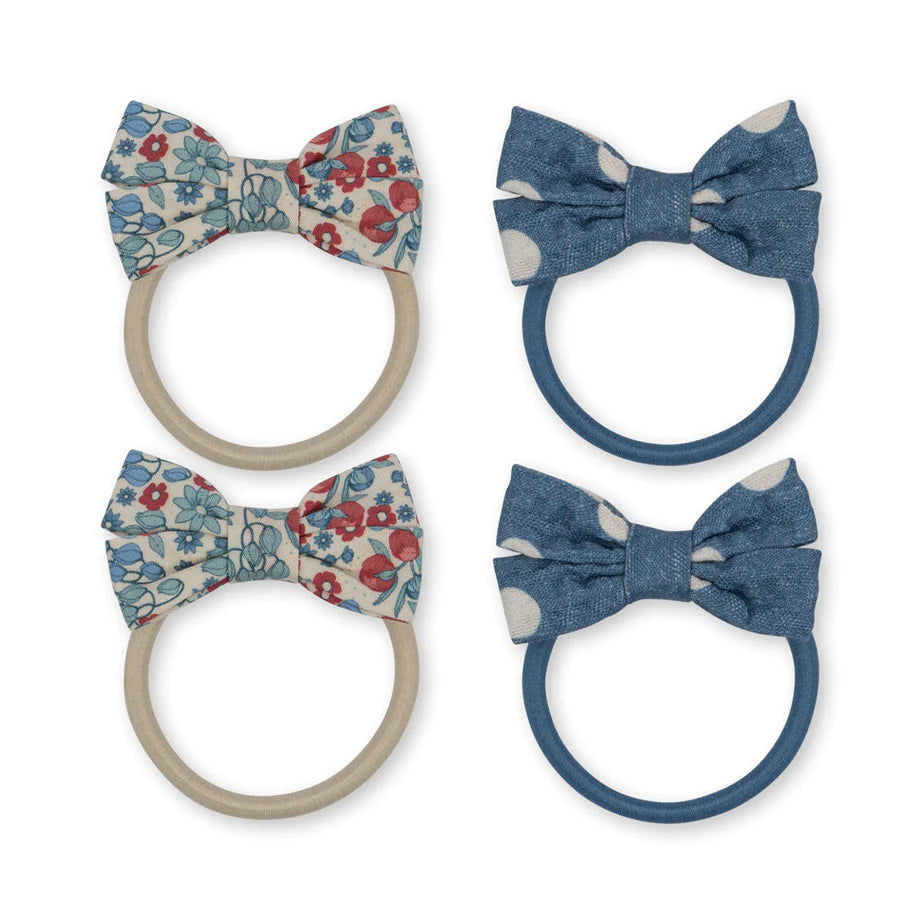 Konges Slojd Hair Bow Set | Captain Dot + Bibi Blue