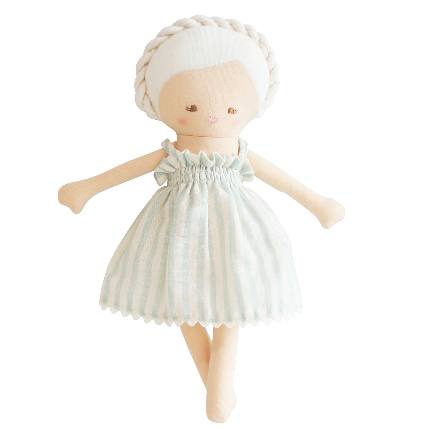 Alimrose Baby Daisy Doll | Sage Stripe