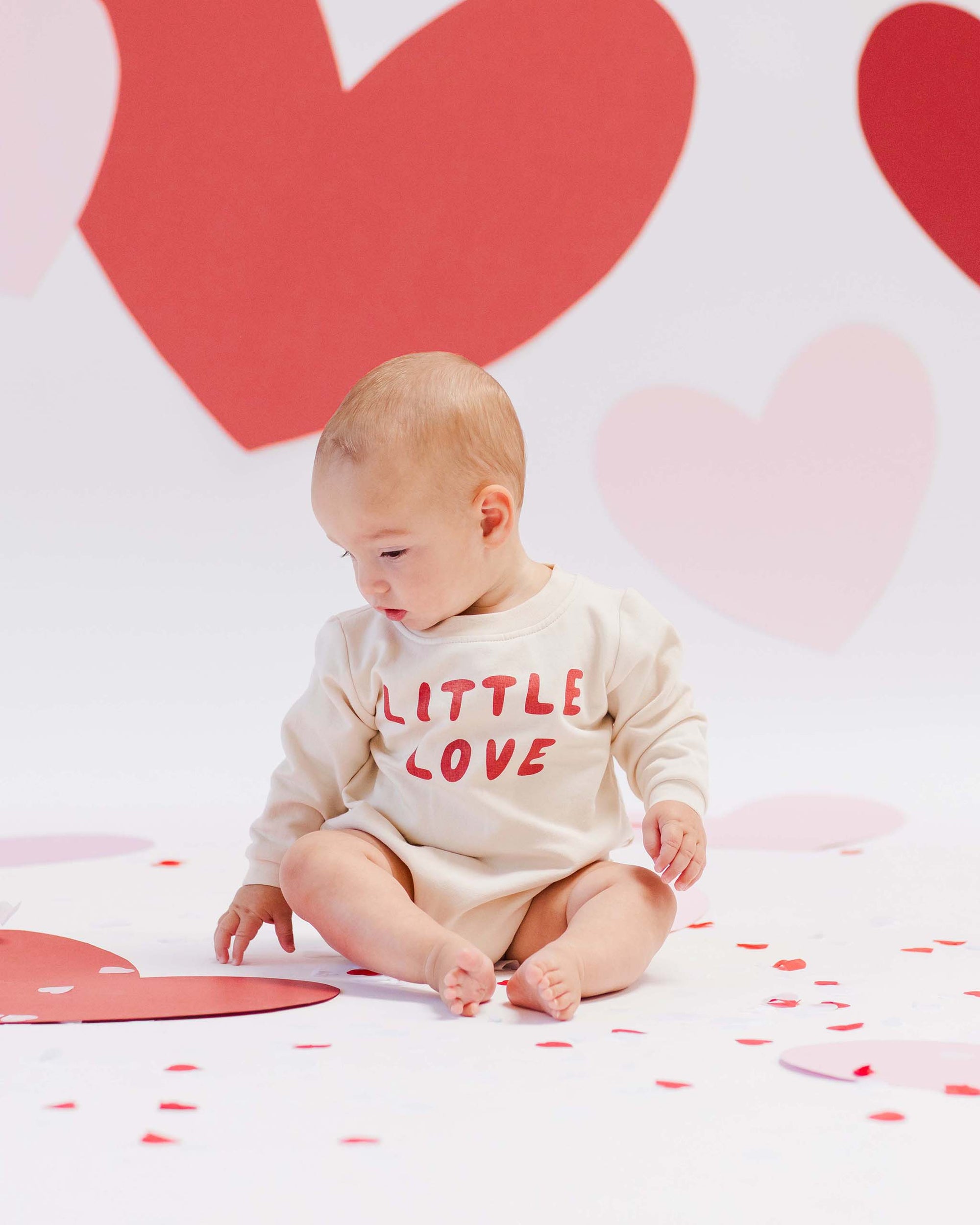 Quincy Mae Crewneck Bubble Romper | Little Love