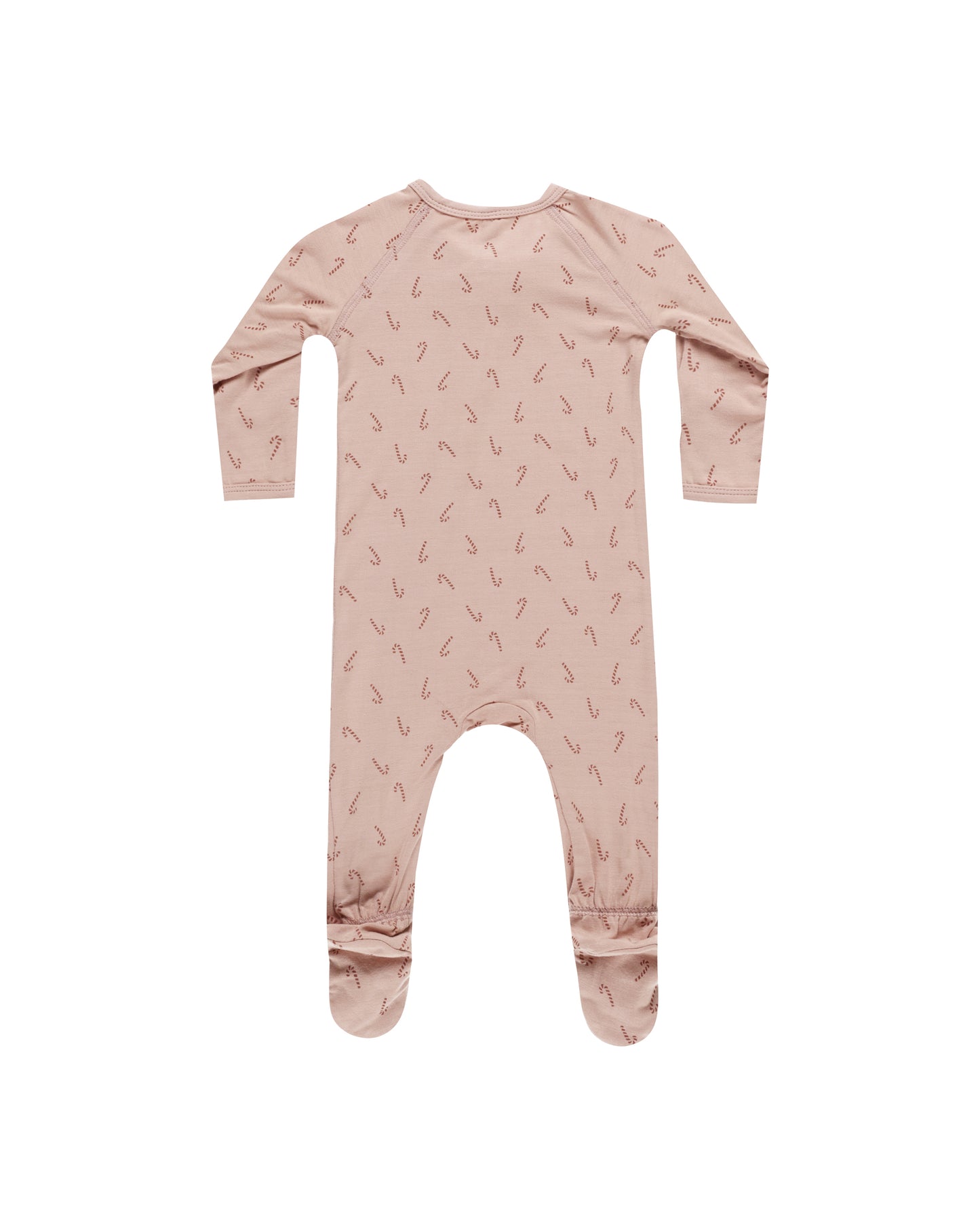 Quincy Mae Bamboo Zip Footie | Candy Cane