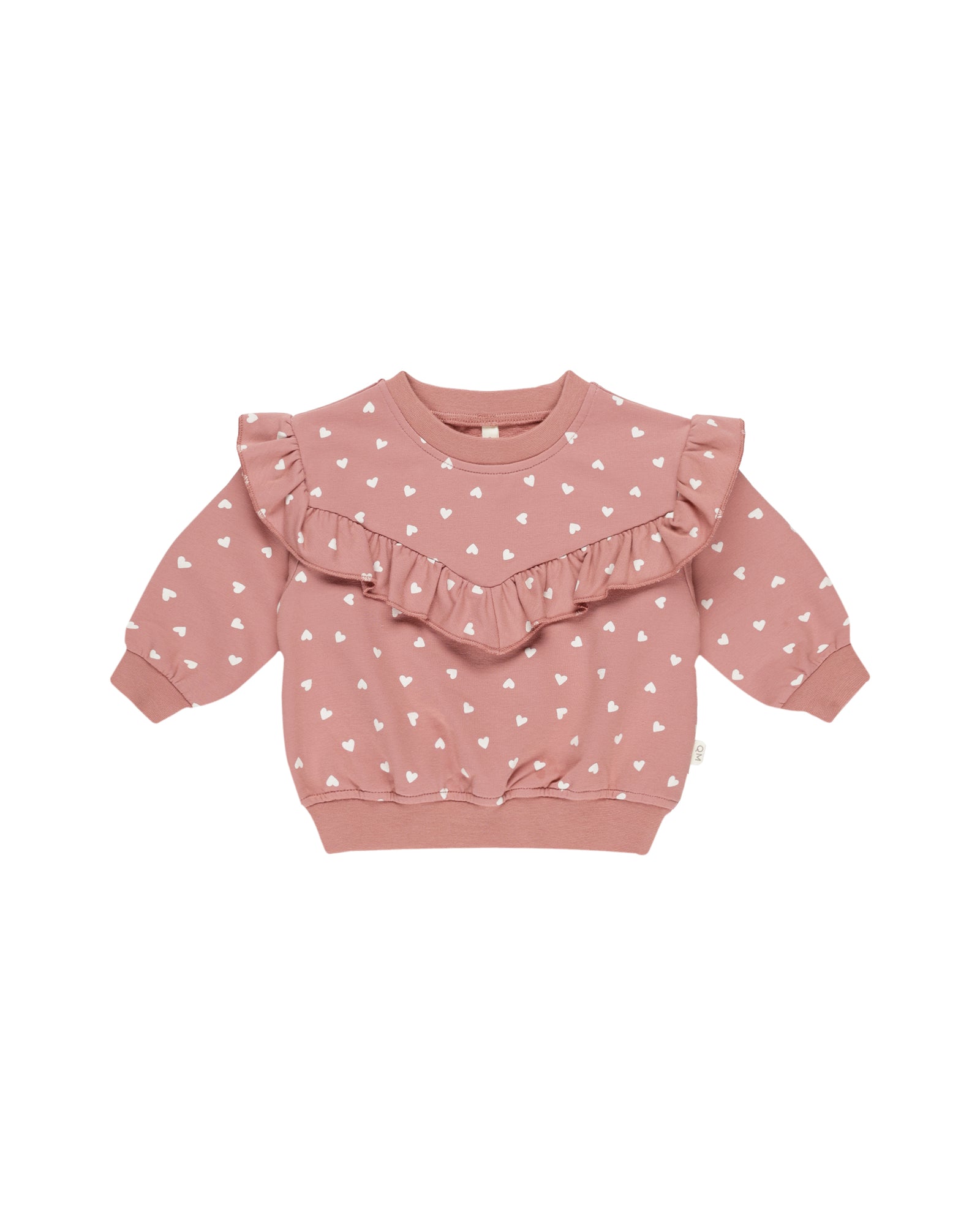 Quincy Mae Relaxed Sweatshirt | Lipstick Hearts