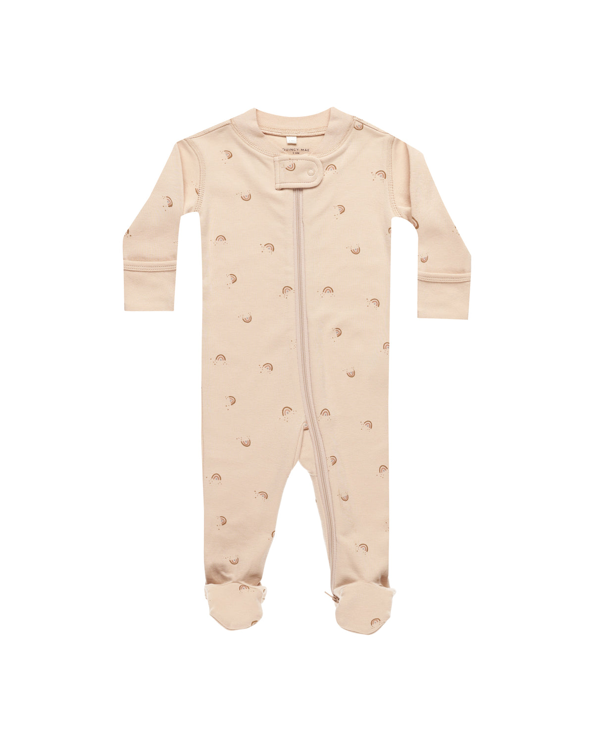 Quincy Mae Zip Long Sleeve Sleeper Footie | Rainbows